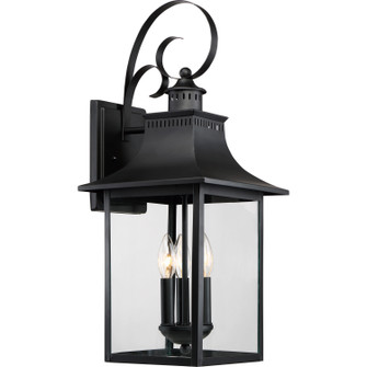 Chancellor Three Light Outdoor Wall Lantern in Mystic Black (10|CCR8410K)