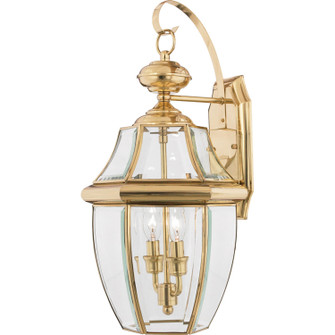 Newbury Two Light Outdoor Wall Lantern in Polished Brass (10|NY8317B)