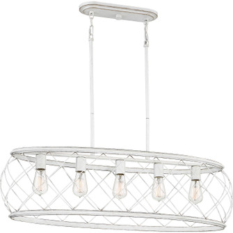 Dury Five Light Island Chandelier in Antique White (10|RDY538AWH)