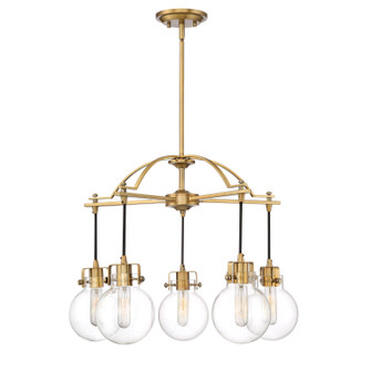 Sidwell Five Light Chandelier in Weathered Brass (10|SDL5005WS)