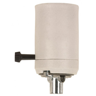 3-Way Turn Knob Mogul Socket With Hickey in White (230|90-428)
