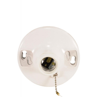 Phenolic On-Off Pull Chain Ceiling Receptacle in White (230|90-481)