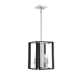 Champlin Four Light Pendant in Black with Polished Nickel (51|3-8881-4-173)