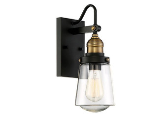 Macauley One Light Wall Mount in Vintage Black with Warm Brass (51|5-2067-51)