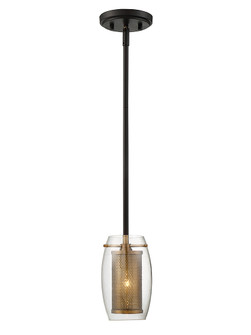 Dunbar One Light Pendant in Warm Brass w/Bronze (51|7-9064-1-95)