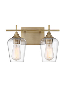 Octave Two Light Bath Bar in Warm Brass (51|8-4030-2-322)