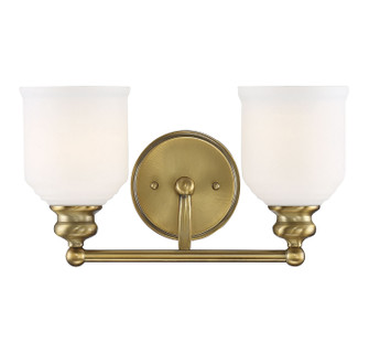 Melrose Two Light Bath Bar in Warm Brass (51|8-6836-2-322)