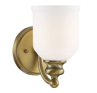 Melrose One Light Wall Sconce in Warm Brass (51|9-6836-1-322)