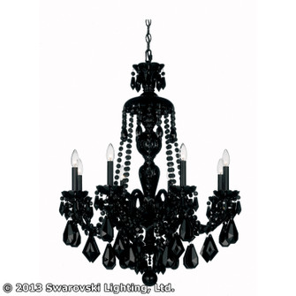 Hamilton Black Eight Light Chandelier in Jet Black (53|5737BK)