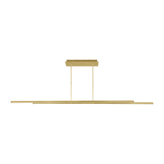 Stagger LED Linear Suspension in Natural Brass (182|700LSSTG284NB-LED927-277)