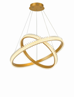 Fusion LED Foyer Chandelier in Brushed Gold (343|T1048-BG)