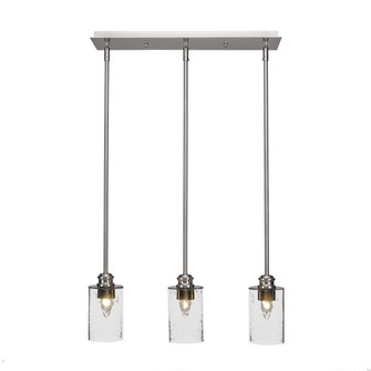 Edge Three Light Linear Pendalier in Brushed Nickel (200|1153-BN-300)