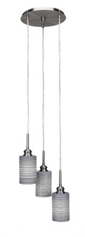 Edge Three Light Cluster Pendalier in Brushed Nickel (200|1173-BN-4062)