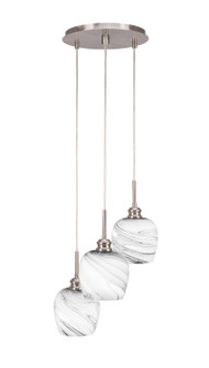 Edge Three Light Pendalier in Brushed Nickel (200|1173-BN-4819)