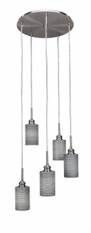 Edge Five Light Mini Pendant in Brushed Nickel (200|1175-BN-4062)