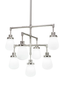 Meridian Seven Light Chandelier in Brushed Nickel (200|1239-BN-470)