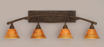 Bow Four Light Bath Bar in Bronze (200|174-BRZ-454)