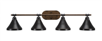 Blacksmith Four Light Bath Bar in Painted Wood-look Metal & Dark Granite (200|1754-410-DG)