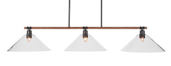 Blacksmith Three Light Island Pendant in Painted Wood-look Metal & Dark Granite (200|1763-308)