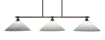 Blacksmith Three Light Island Pendant in Painted Wood-Look & Dark Granite (200|1763-318)