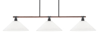 Blacksmith Three Light Island Pendant in Painted Wood-look Metal & Dark Granite (200|1763-318)