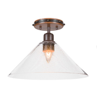 Blacksmith One Light Semi-Flush Mount in Painted Wood-look Metal & Dark Granite (200|1767-306)