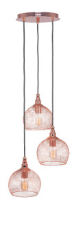 Plexus Three Light Mini Pendant in Copper (200|1818-CP-1802-AT14)