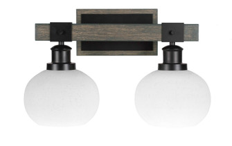 Tacoma Two Light Bathroom Lighting in Matte Black & Painted Distressed Wood-look (200|1842-MBDW-212)