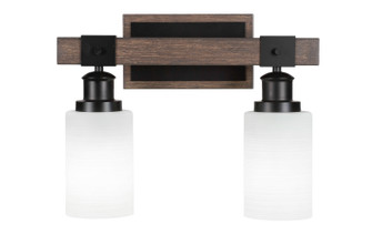 Tacoma Two Light Bathroom Lighting in Matte Black & Painted Distressed Wood-look (200|1842-MBDW-4061)