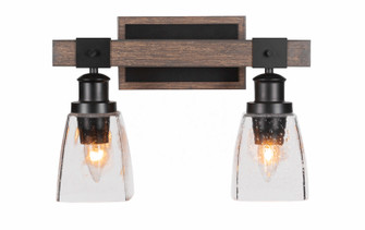 Tacoma Two Light Bath Bar in Matte Black & Painted Distressed Wood-look Metal (200|1842-MBDW-461)