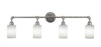 Vintage Four Light Bath Bar in Aged Silver (200|184-AS-300)