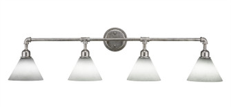 Vintage Four Light Bath Bar in Aged Silver (200|184-AS-312)