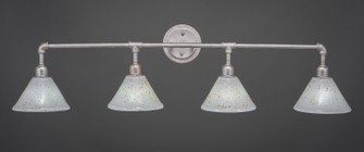 Vintage Four Light Bath Bar in Aged Silver (200|184-AS-7145)