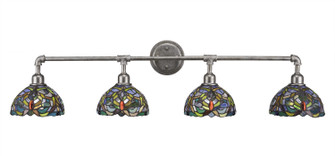 Vintage Four Light Bath Bar in Aged Silver (200|184-AS-9905)