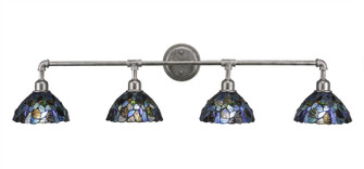 Vintage Four Light Bath Bar in Aged Silver (200|184-AS-9955)