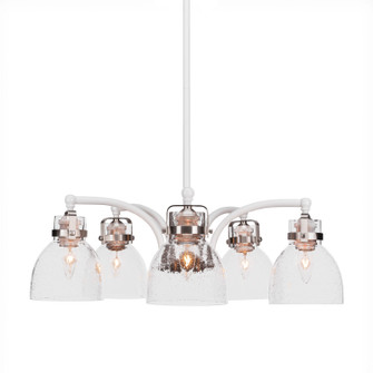 Easton Five Light Chandelier in White & Brushed Nickel (200|1945-WHBN-4110)