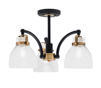 Easton Three Light Semi-Flush Mount in Matte Black & Brass (200|1947-MBBR-4119)