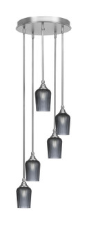 Empire Five Light Pendalier in Brushed Nickel (200|2145-BN-4252)