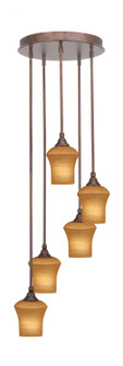 Empire Five Light Pendalier in Bronze (200|2145-BRZ-680)