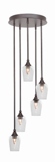 Empire Five Light Pendalier in Dark Granite (200|2145-DG-210)