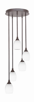 Empire Five Light Pendalier in Dark Granite (200|2145-DG-4021)