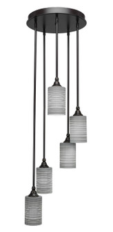 Empire Five Light Cluster Pendalier in Dark Granite (200|2145-DG-4062)