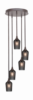 Empire Five Light Pendalier in Dark Granite (200|2145-DG-4252)