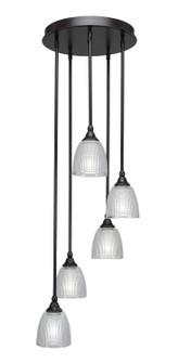 Empire Five Light Cluster Pendalier in Dark Granite (200|2145-DG-500)