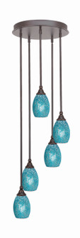 Empire Five Light Pendalier in Dark Granite (200|2145-DG-5055)