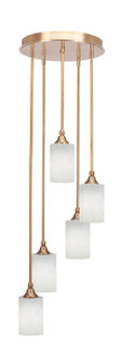 Empire Five Light Pendalier in New Age Brass (200|2145-NAB-310)
