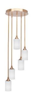 Empire Five Light Pendalier in New Age Brass (200|2145-NAB-4061)