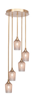 Empire Five Light Pendalier in New Age Brass (200|2145-NAB-4253)