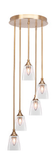 Empire Five Light Pendalier in New Age Brass (200|2145-NAB-461)