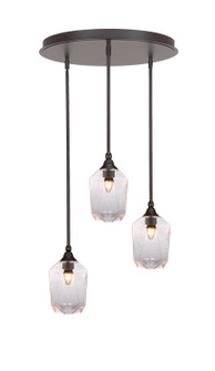 Empire Three Light Pendalier in Dark Granite (200|2183-DG-4460)